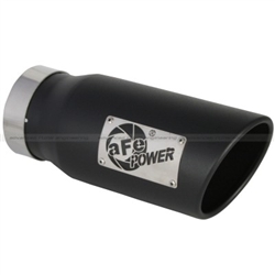aFe Power Mach Force-XP Tip (Stainless Steel) 4 In X 5 Out X 12 L In Bolt-On (Black Tip)