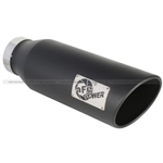 aFe Power Mach Force-XP Tip (Stainless Steel) 4 In X 6 Out X 18L In Bolt-On (Black Tip)