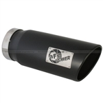aFe Power Mach Force-XP Tip (Stainless Steel) 5 In X 6 Out X 15 L In Bolt-On (Black)