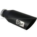 aFe Power Mach Force-XP Tip (Stainless Steel) 4 In X 7 Out X 18 L In Bolt-On (Black Tip)