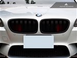 Replacement Dual Slats Stealth Black Front Grilles - F10 5 Series