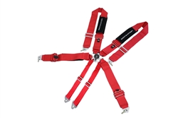 Megan Racing Seat Accessories 3 Inch 6 Points Harness Red