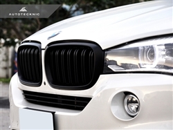 Replacement Dual Slats Stealth Black Front Grilles - F15 X5 / F16 X6