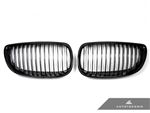 Replacement Gloss Black Front Grilles - E92 Coupe / E93 Cabrio / 3 Series