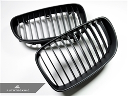 Replacement Stealth Black Front Grilles - E82 Coupe / E88 Cabrio / 1 Series
