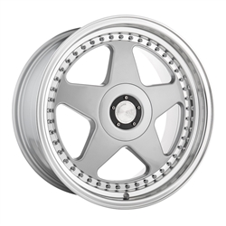 18x8" - Custom Bolt Pattern - Custom Offset - 54.1 CB - Machine Silver