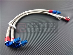 P2M Nissan S13 SR20DET Steel Braided Turbo Line Kit